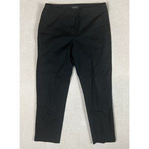 Talbots Signature Womens Dress Pants Size 8 Black Flat Front Casual Mid Rise